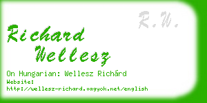 richard wellesz business card
