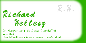 richard wellesz business card